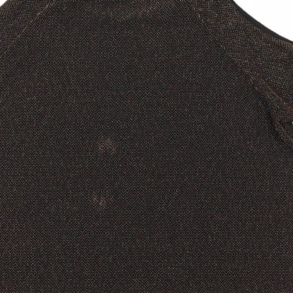 New Look Womens Gold   Basic T-Shirt Size 12  - Open Shoulders