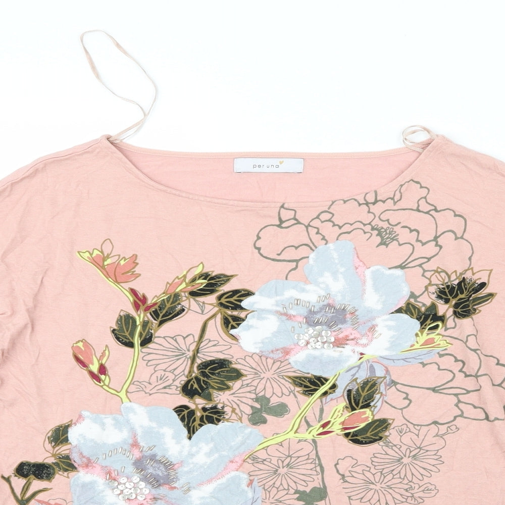 Per Una Womens Pink   Basic T-Shirt Size 12