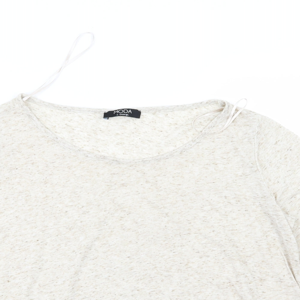 George Womens Beige  Knit Pullover Jumper Size 14