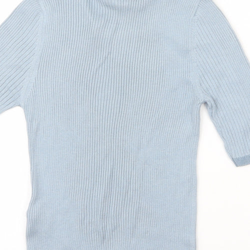 Topshop Womens Blue   Cropped T-Shirt Size 8