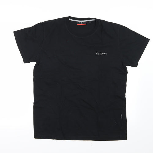 Pierre Cardin Mens Black    T-Shirt Size L