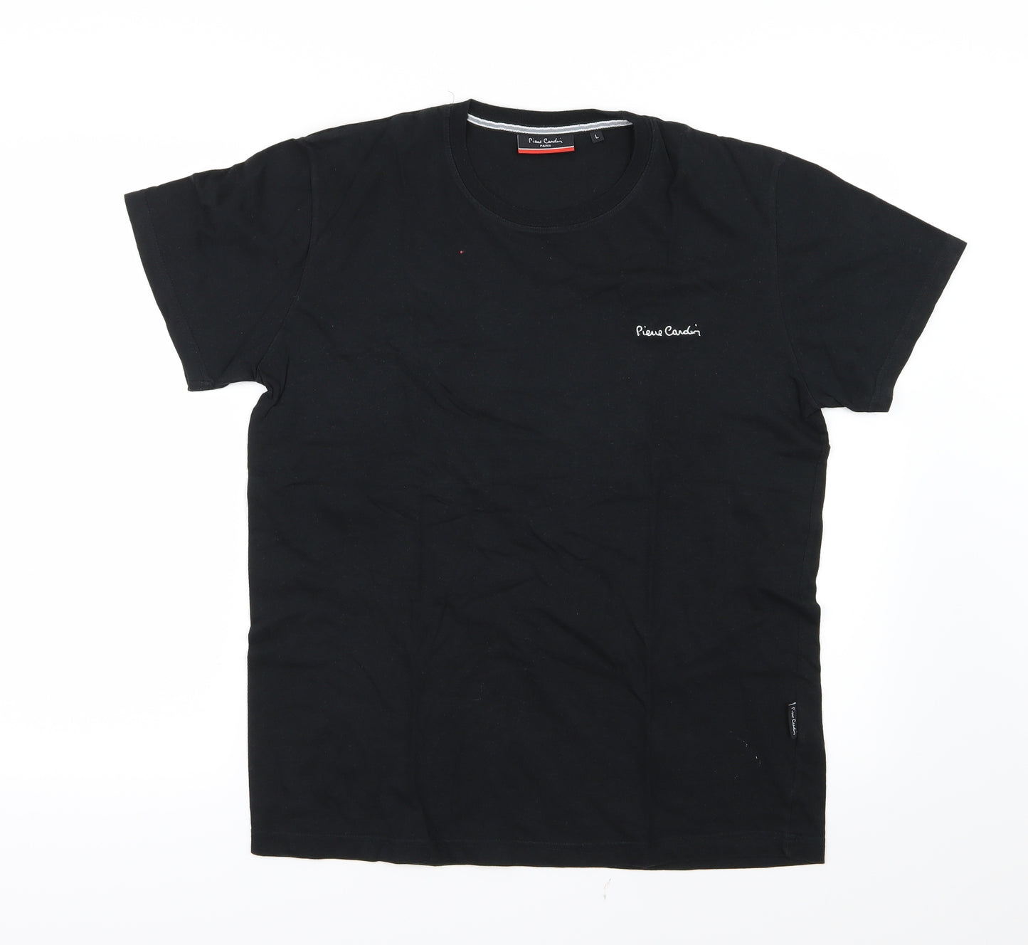 Pierre Cardin Mens Black    T-Shirt Size L