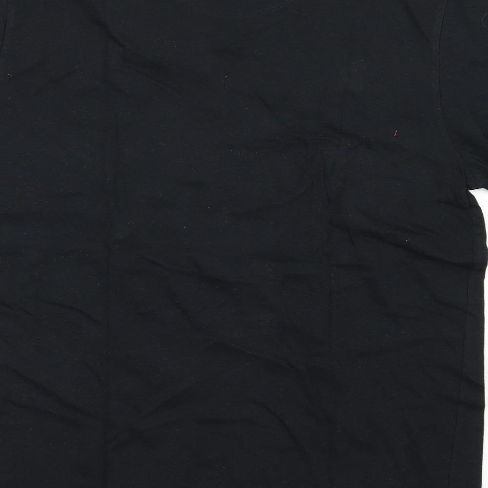 Pierre Cardin Mens Black    T-Shirt Size L