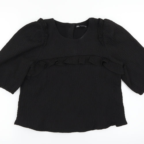 Zara Womens Black   Basic Blouse Size S