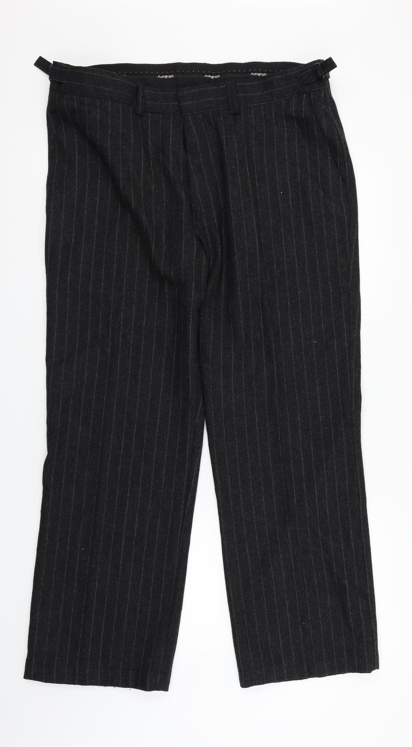Autograph Mens Black   Dress Pants Trousers Size 38 in L29 in