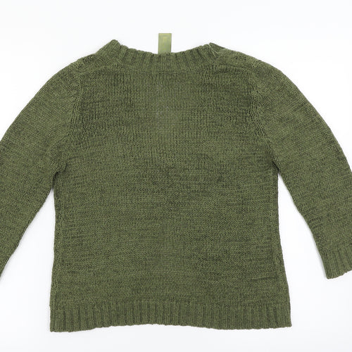 Made with love Womens Green   Cardigan Jumper Size 12