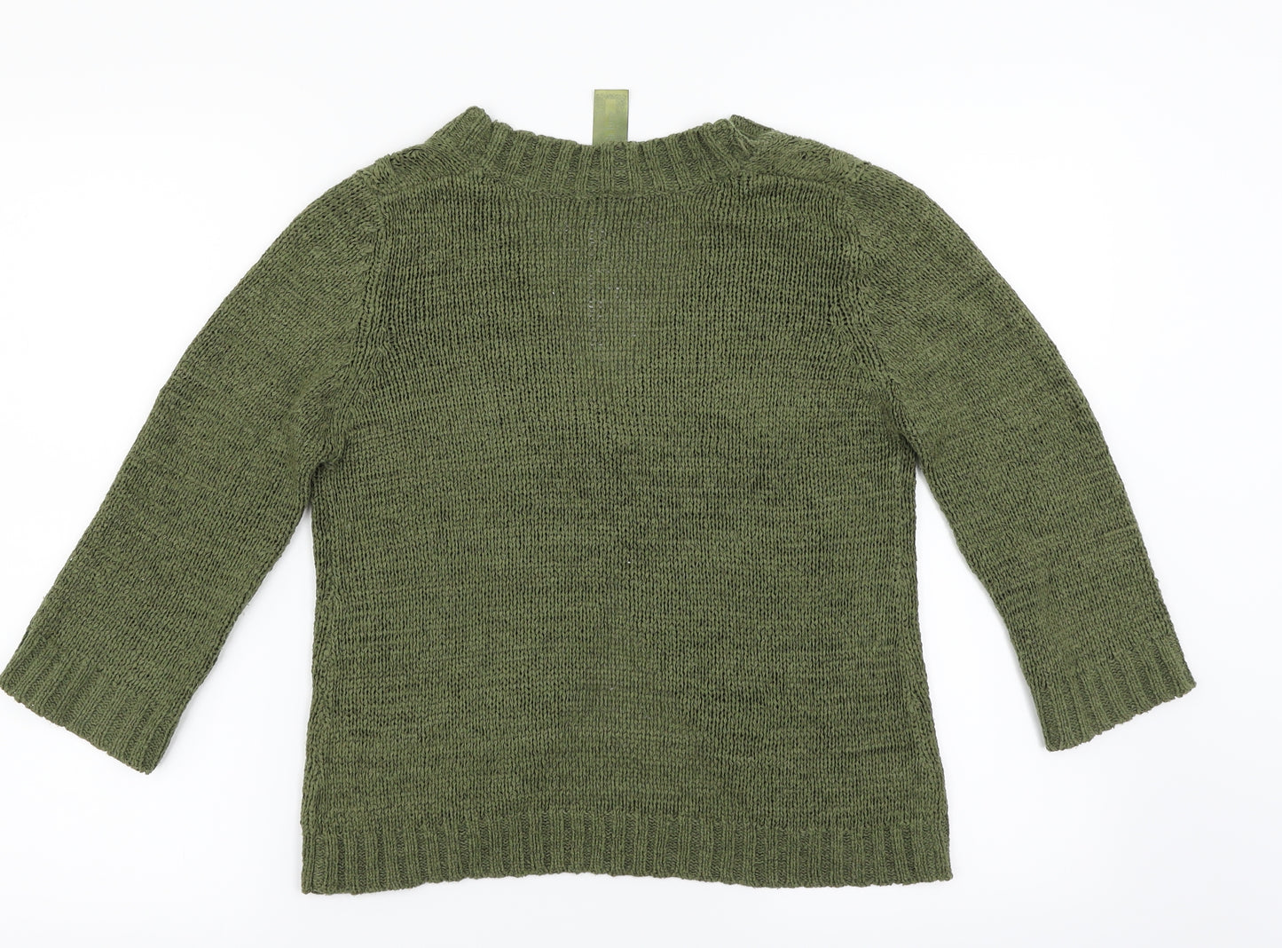 Made with love Womens Green   Cardigan Jumper Size 12