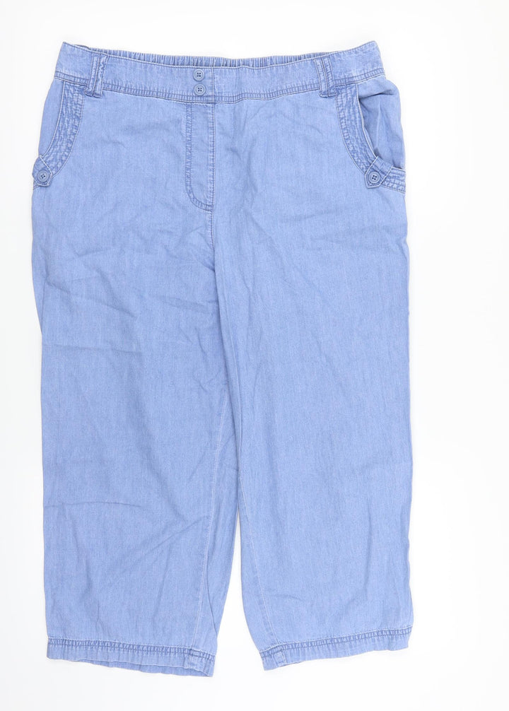 BM Womens Blue Boyfriend Shorts Size M