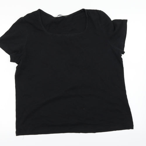 Bonmarché Womens Black   Basic T-Shirt Size 20