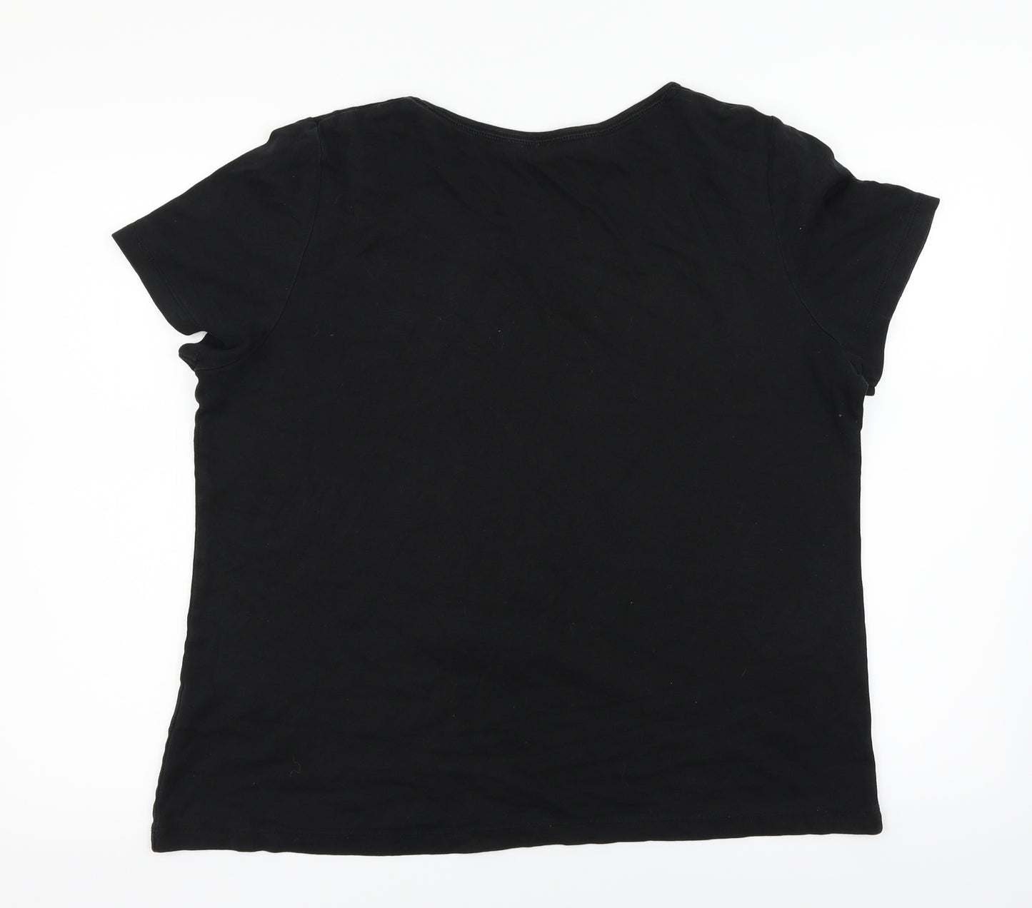 Bonmarché Womens Black   Basic T-Shirt Size 20