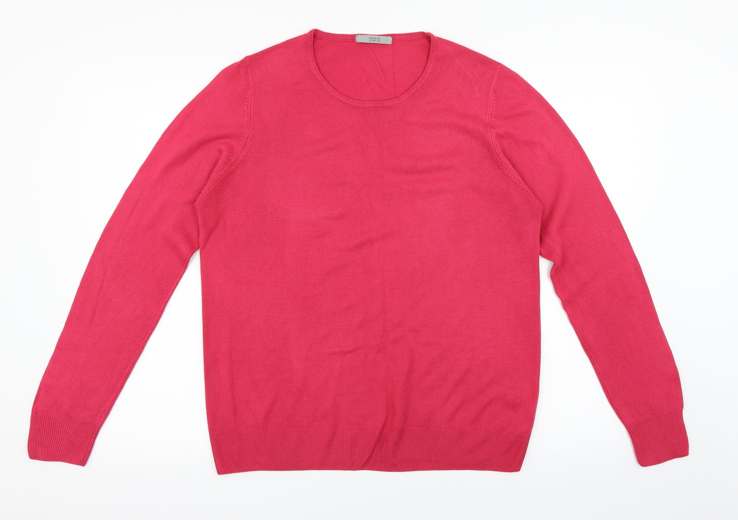 M&S Womens Pink   Pullover Jumper Size 14