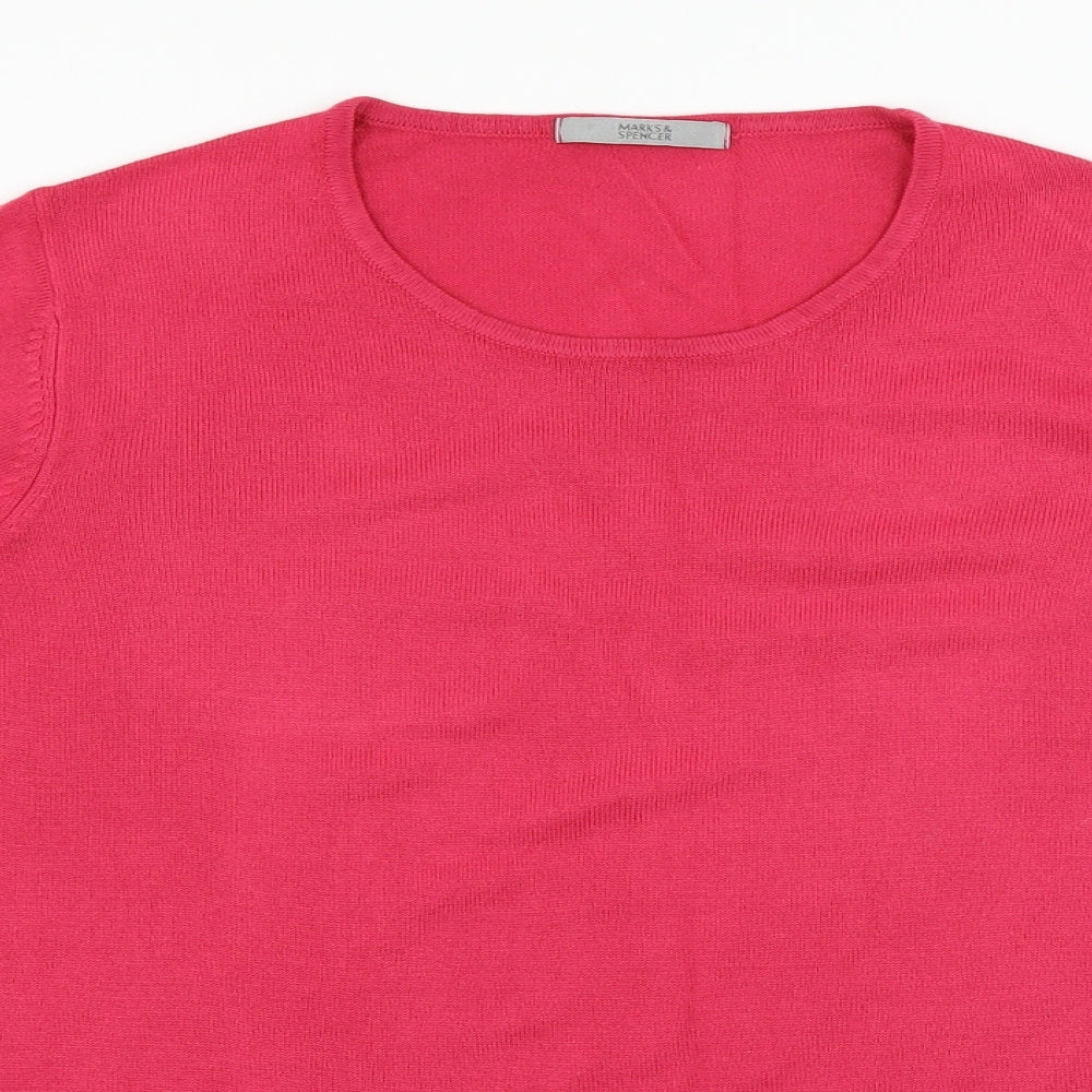 M&S Womens Pink   Pullover Jumper Size 14