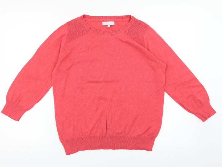 Red Herring Womens Pink Pullover Jumper Size 12