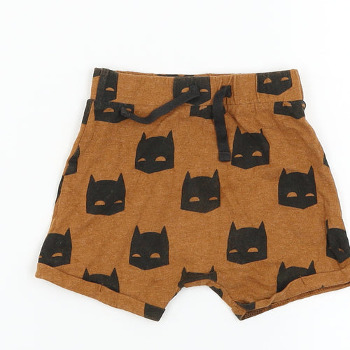 George Boys Brown   Cropped Trousers Size 6-9 Months  - Batman Shorts