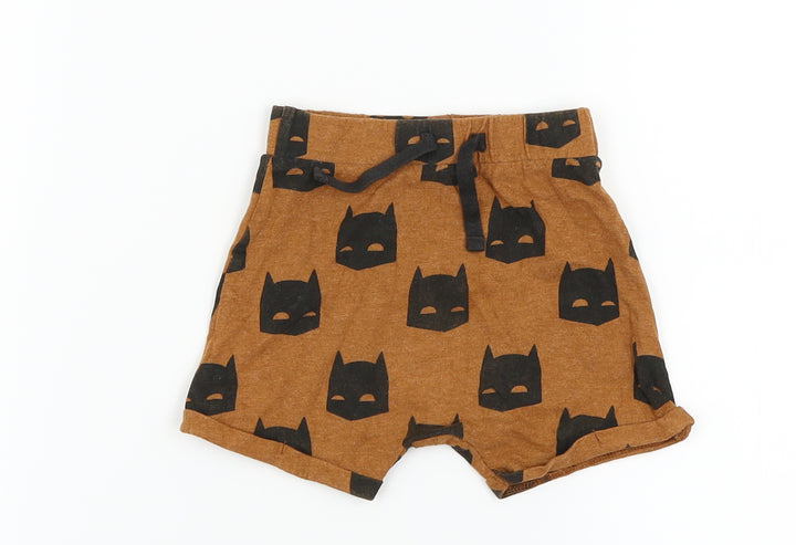 George Boys Brown Cropped Trousers Size 6-9 Months - Batman Shorts