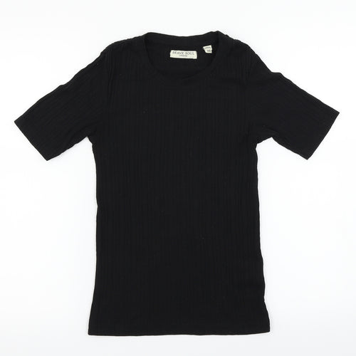 Brave Soul Womens Black   Basic T-Shirt Size XS