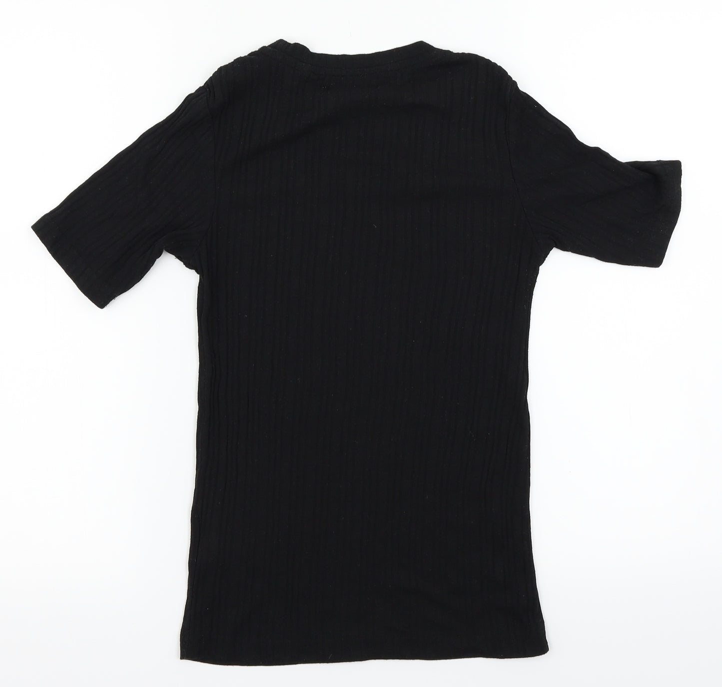 Brave Soul Womens Black   Basic T-Shirt Size XS