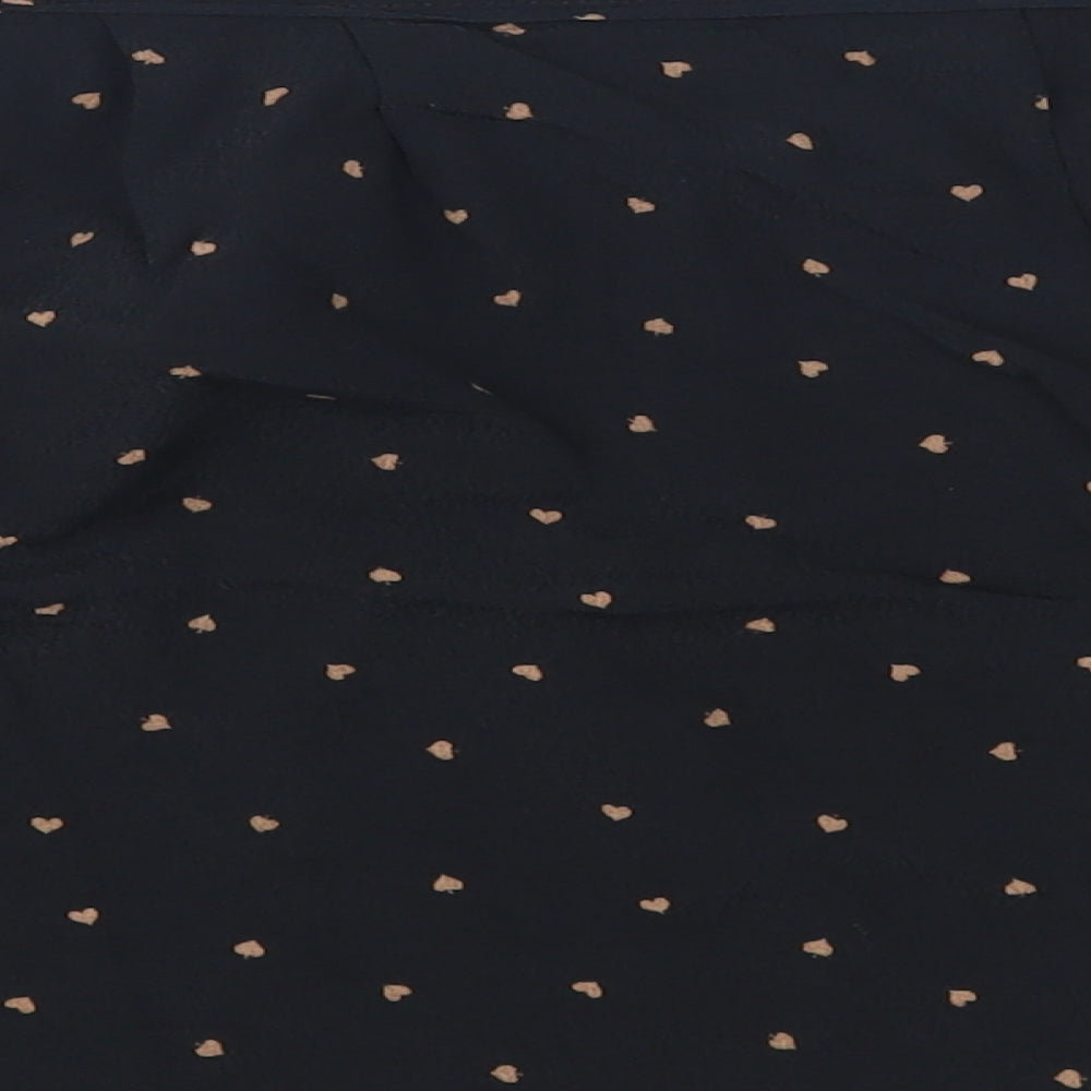 NEXT Womens Black Polka Dot  Skater Skirt Size 14  - Love Hearts