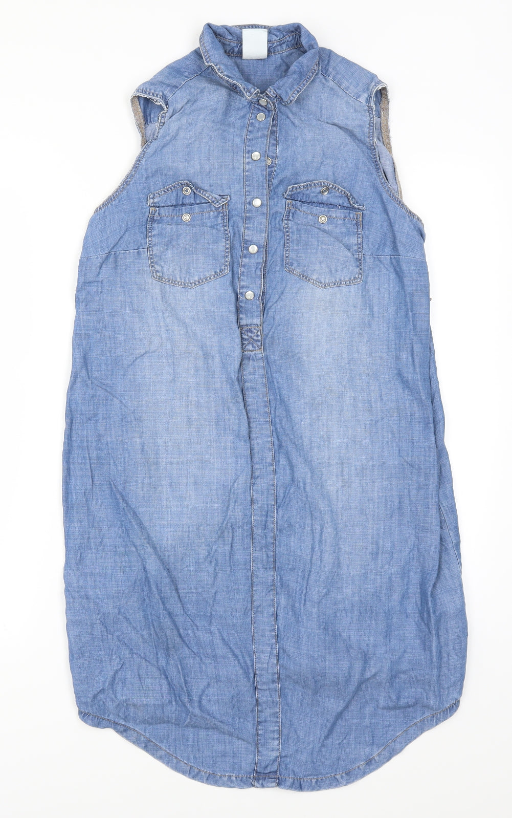 H&M Womens Blue  Denim Shirt Dress  Size S