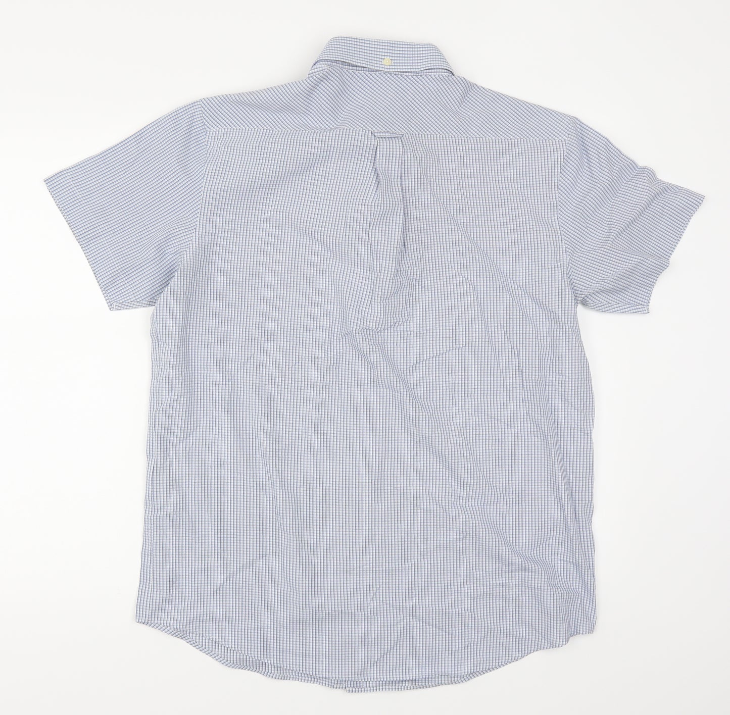 Ben Sherman Mens Blue Check   Button-Up Size L
