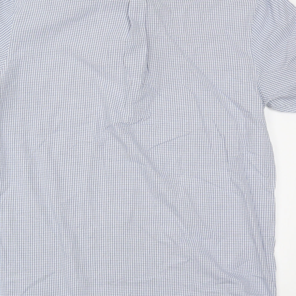 Ben Sherman Mens Blue Check   Button-Up Size L