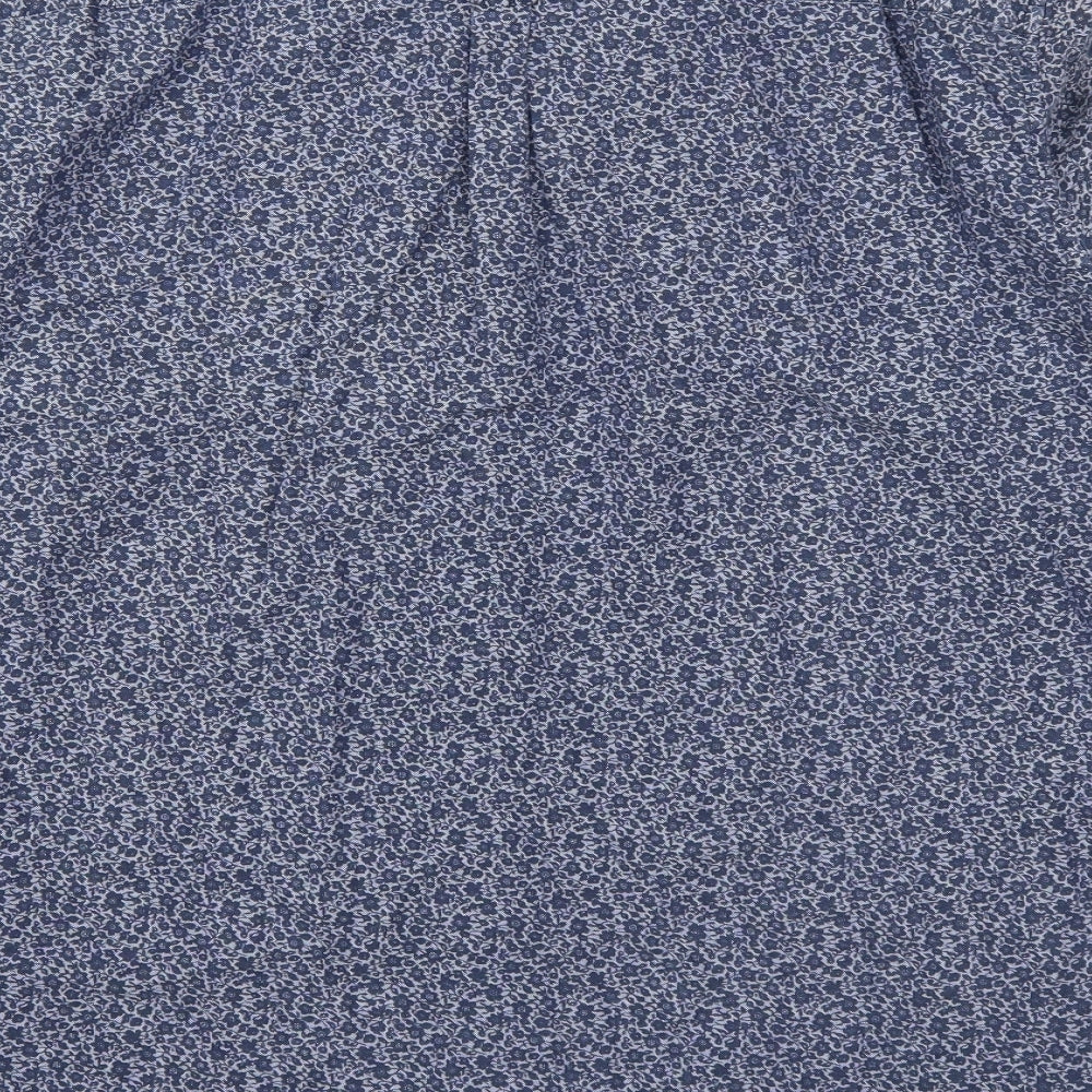 F&F Mens Blue Floral   Button-Up Size XL