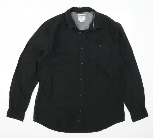 Front view of F&F men’s green button-up, size L
