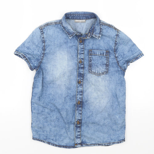 Destination Boys Blue  Denim Basic Button-Up Size 9 Years