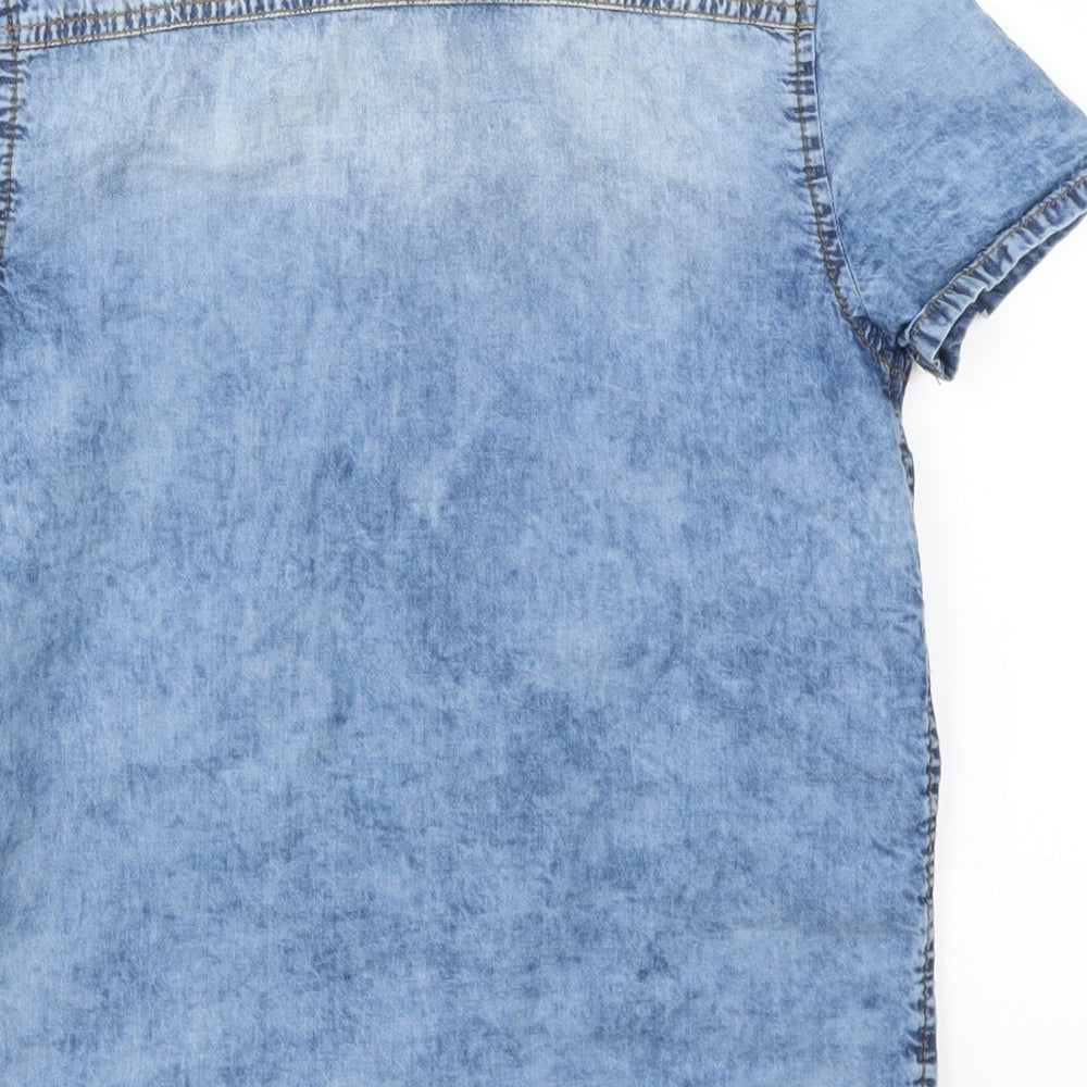 Destination Boys Blue  Denim Basic Button-Up Size 9 Years