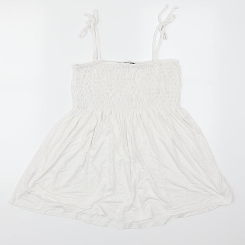 Boohoo Womens White   Basic Tank Size 12