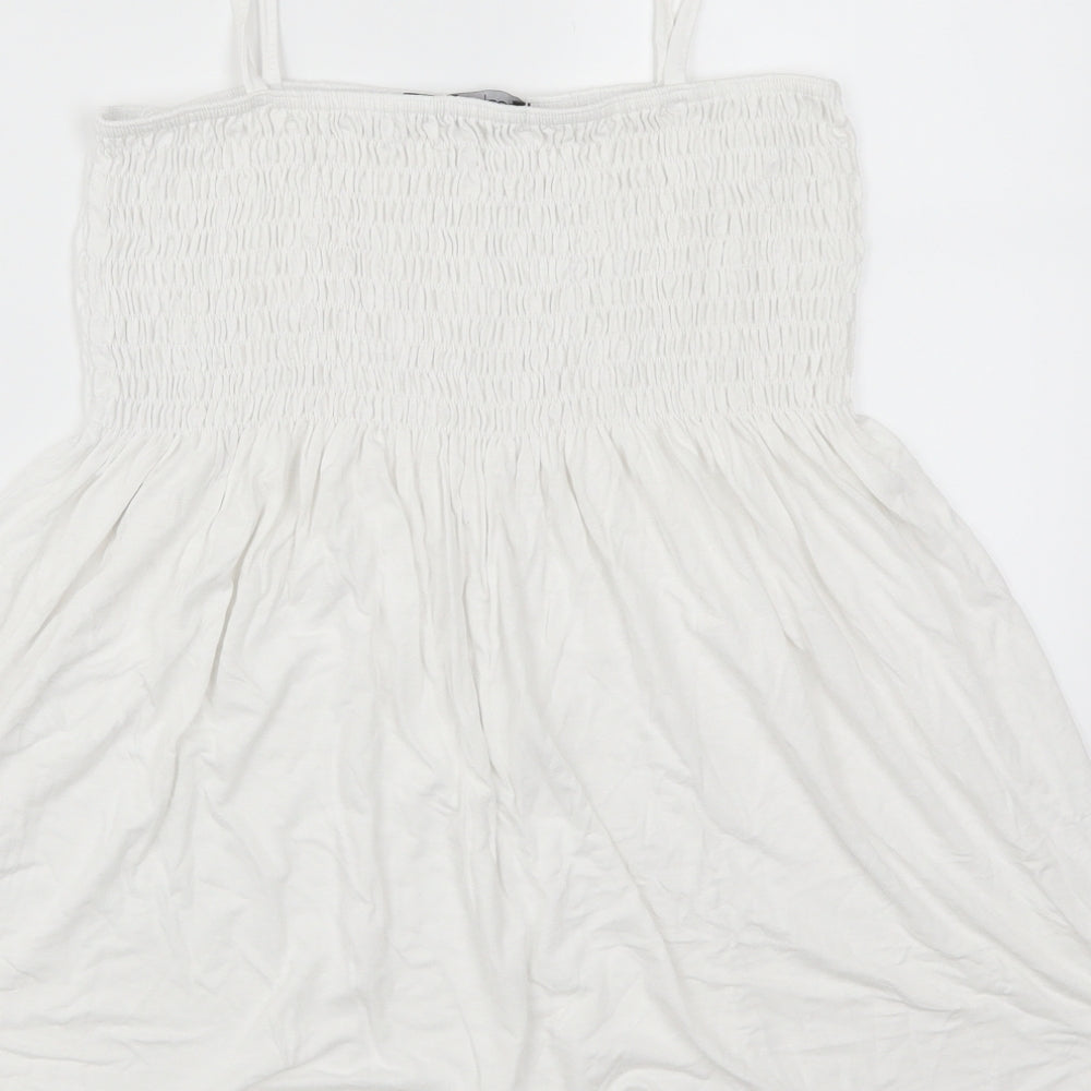 Boohoo Womens White   Basic Tank Size 12