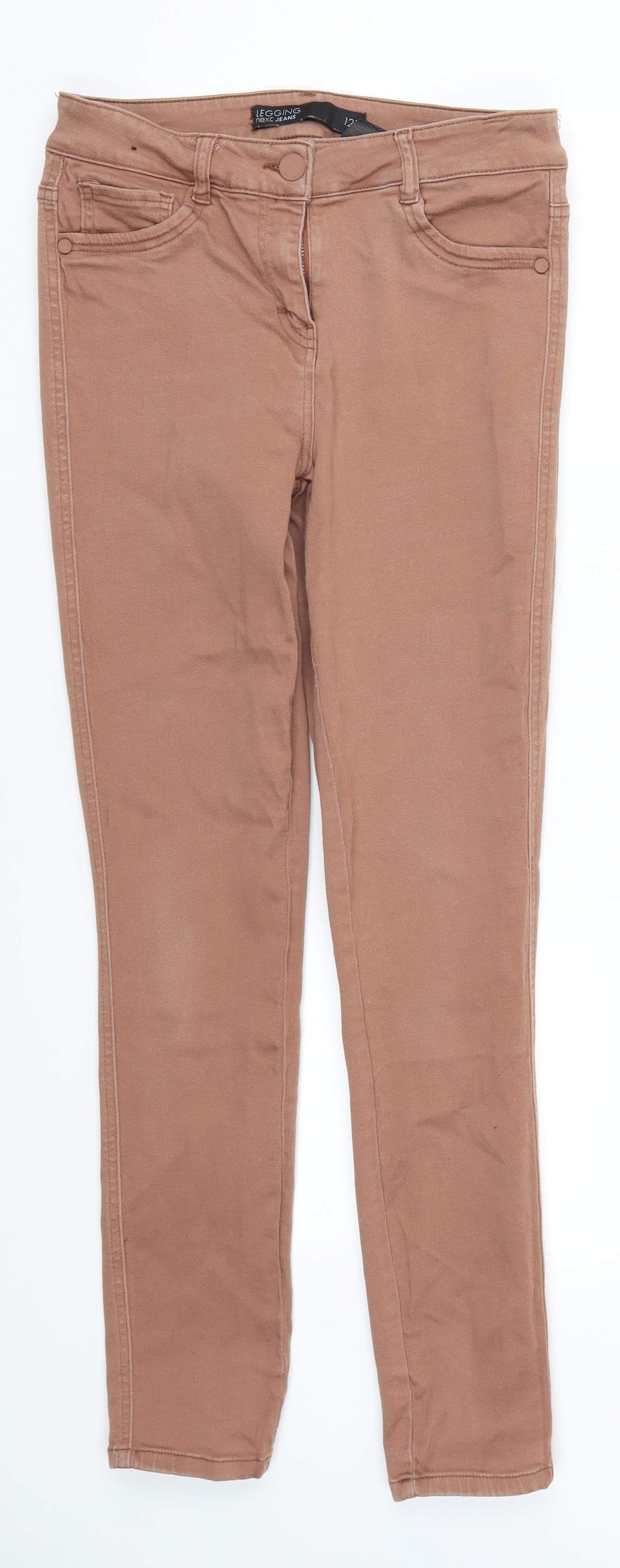 NEXT Womens Brown  Denim Skinny Jeans Size 12 L29 in