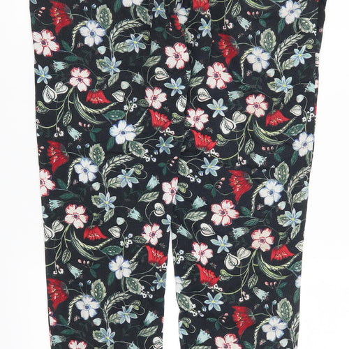 TU Womens Multicoloured Floral  Trousers  Size 8 L27 in