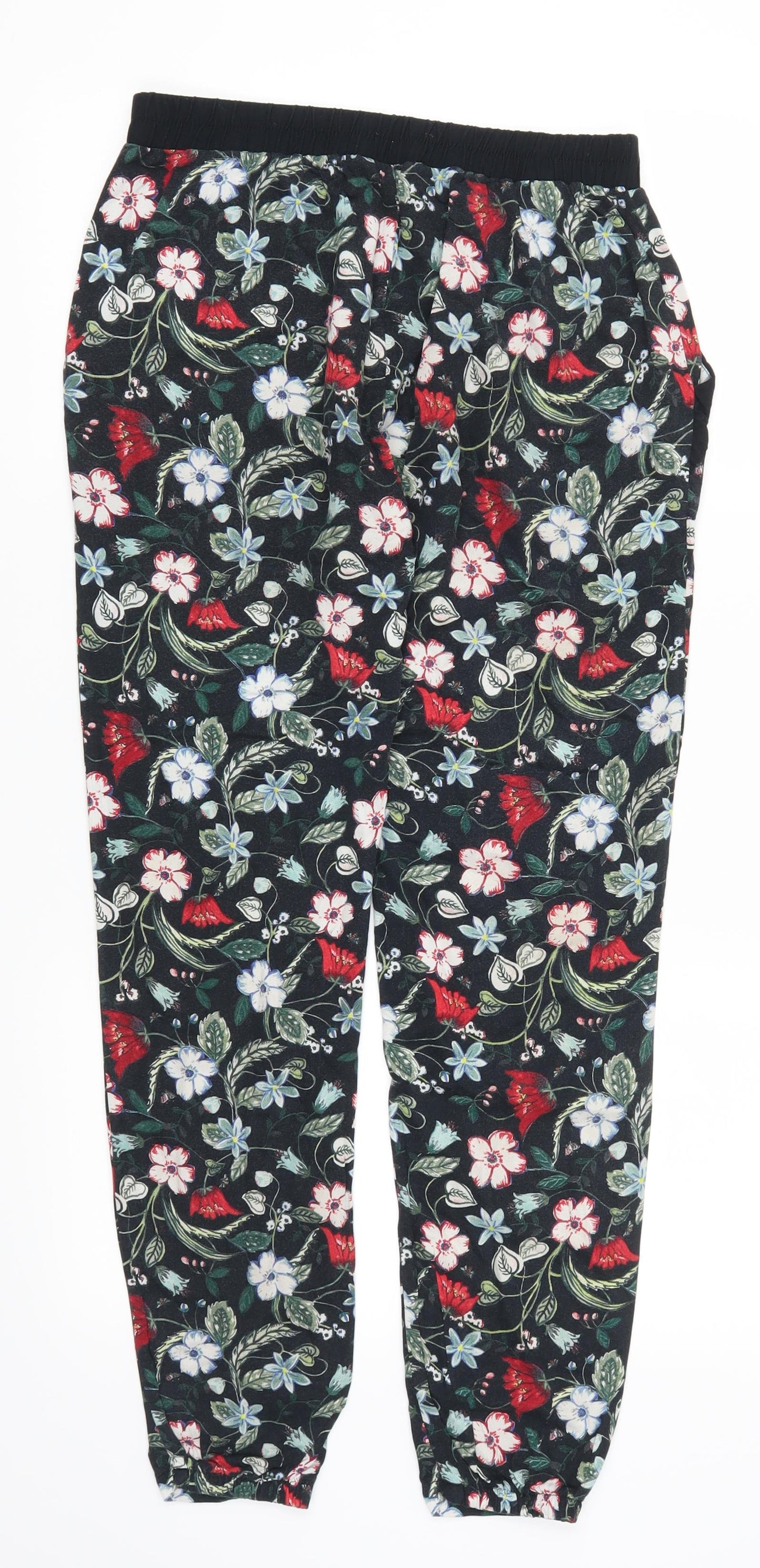 TU Womens Multicoloured Floral  Trousers  Size 8 L27 in