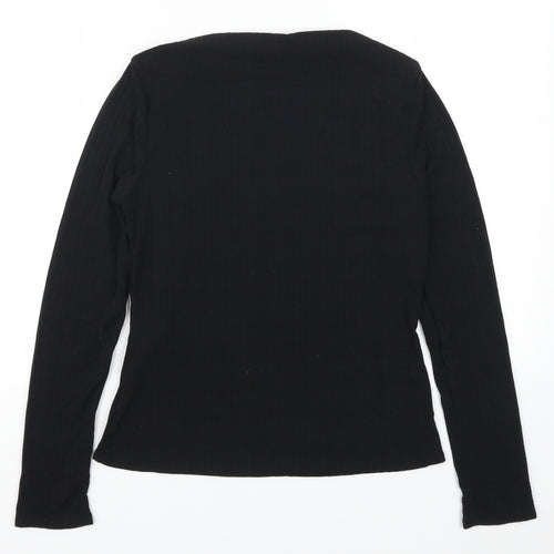 Boohoo Womens Black   Basic T-Shirt Size 12