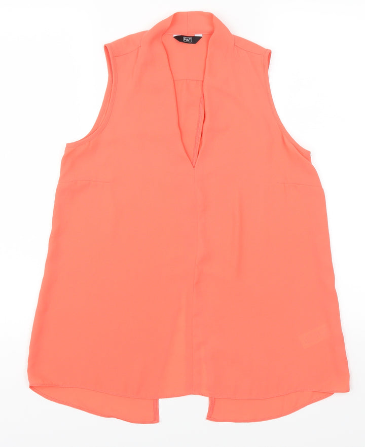 F*F Womens Pink Basic Tank Size 8