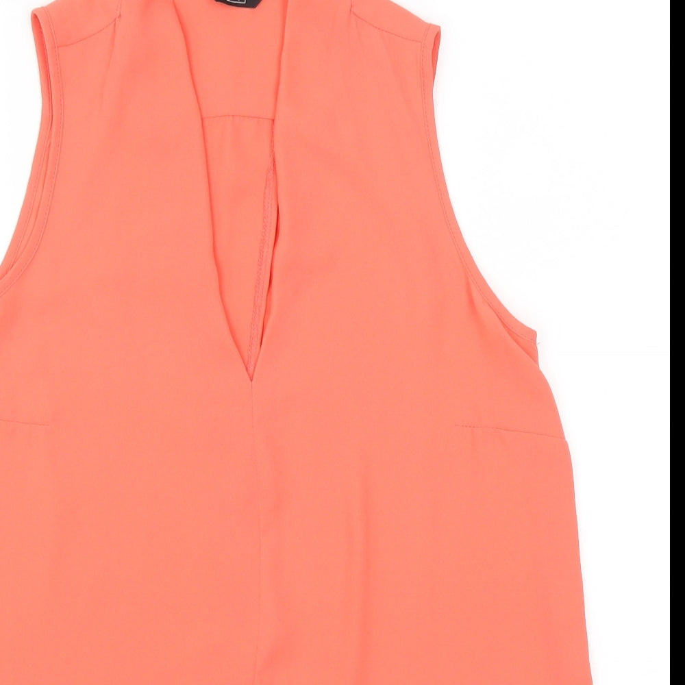 F*F Womens Pink   Basic Tank Size 8