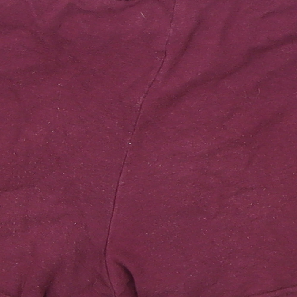 Primark Womens Purple  Lace Sweat Shorts Size 6 - Plum