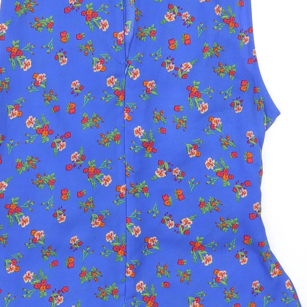 Primark Womens Blue Floral  Basic Tank Size 16