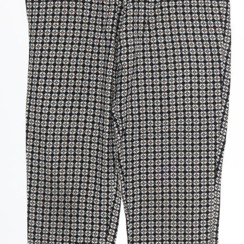 F&F Womens Grey Geometric  Trousers  Size 8 L26 in