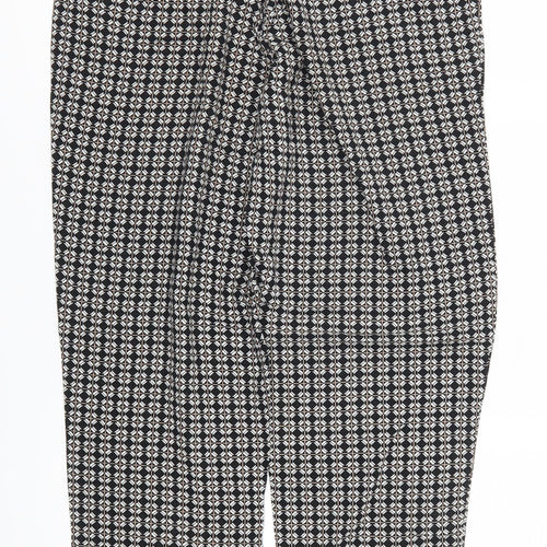 F&F Womens Grey Geometric  Trousers  Size 8 L26 in