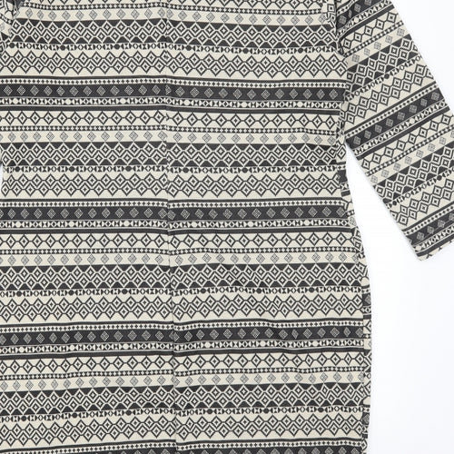New Look Womens Beige Geometric  Pencil Dress  Size 18