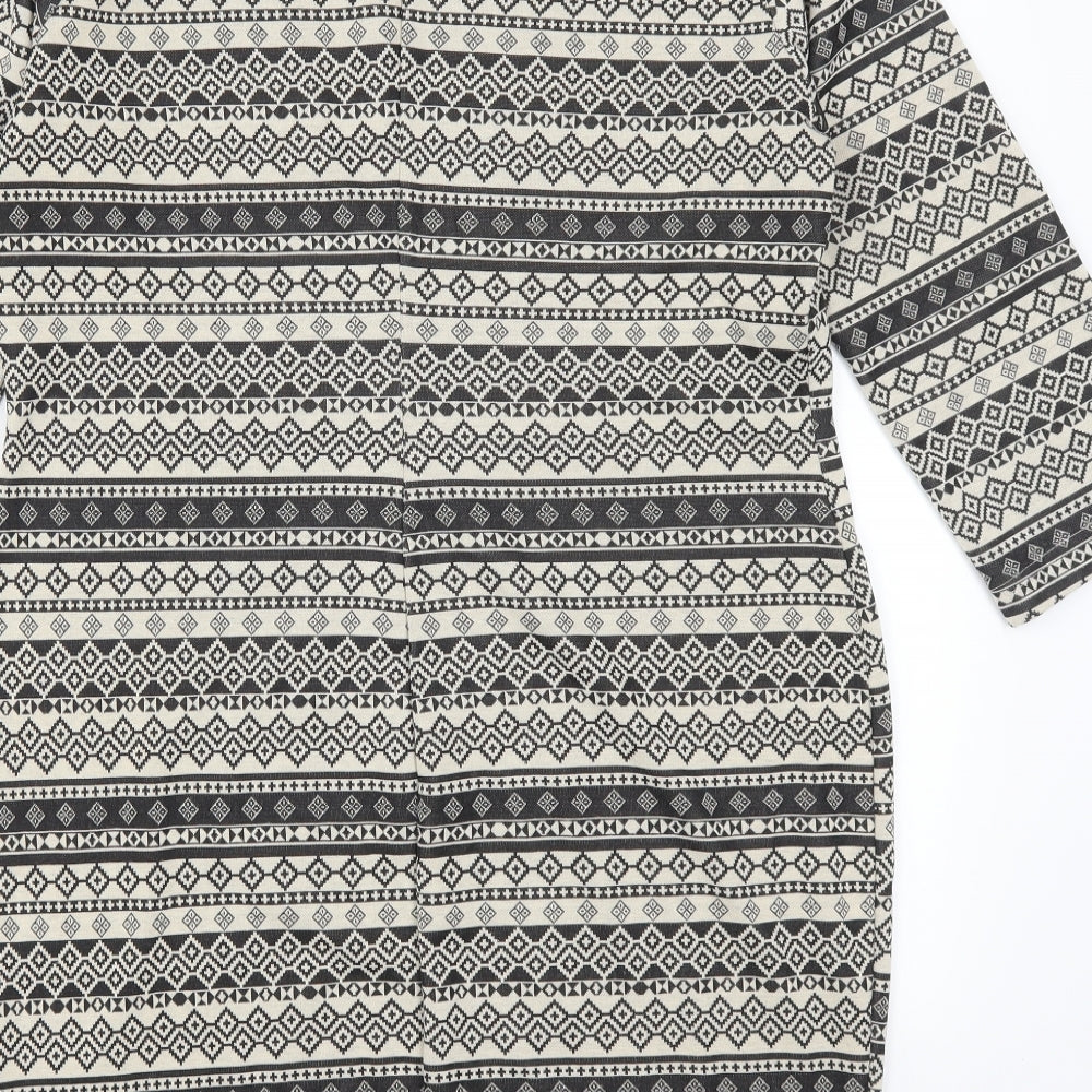 New Look Womens Beige Geometric  Pencil Dress  Size 18