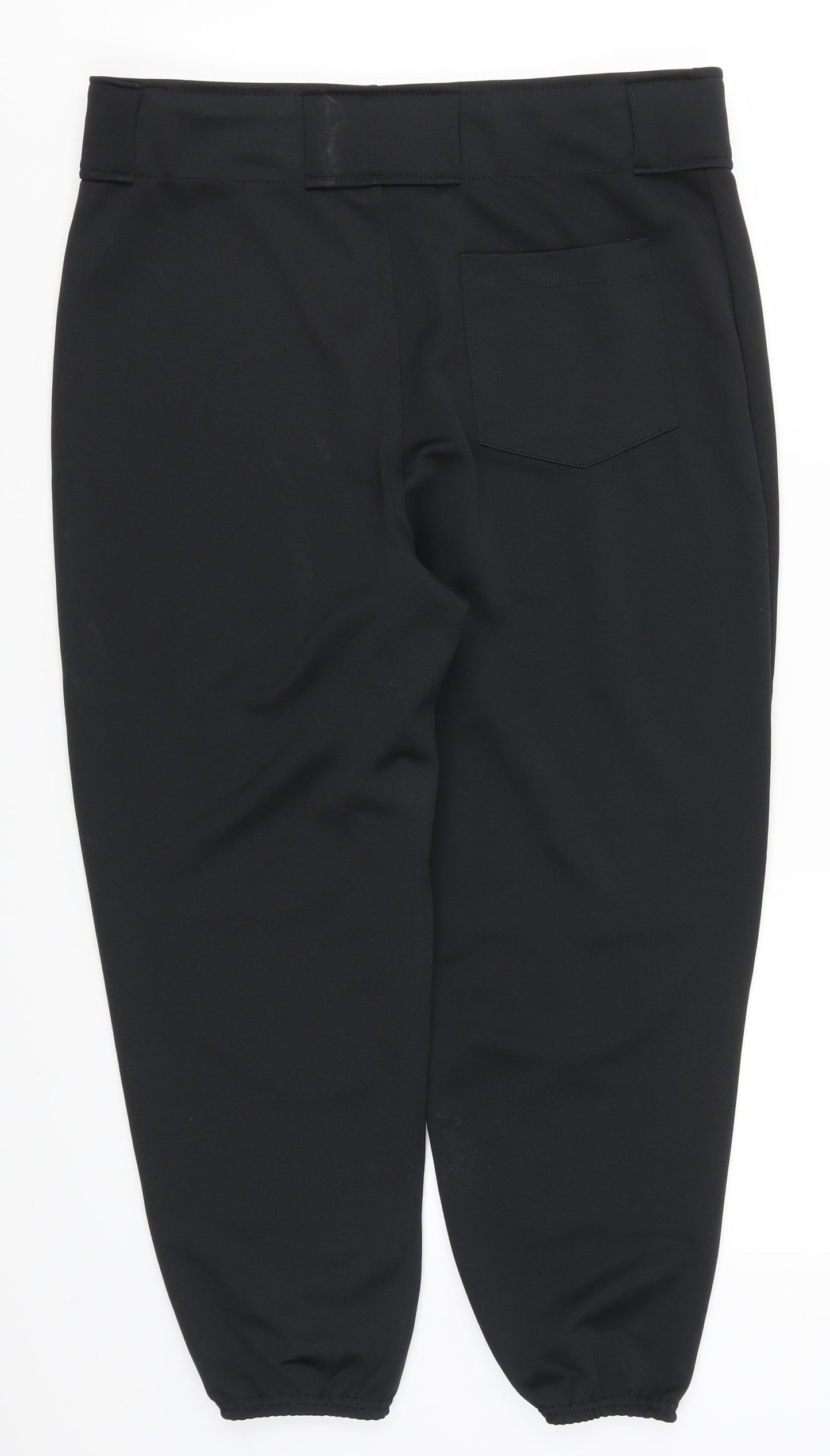 Augusta Womens Black   Cropped Trousers Size L L23 in