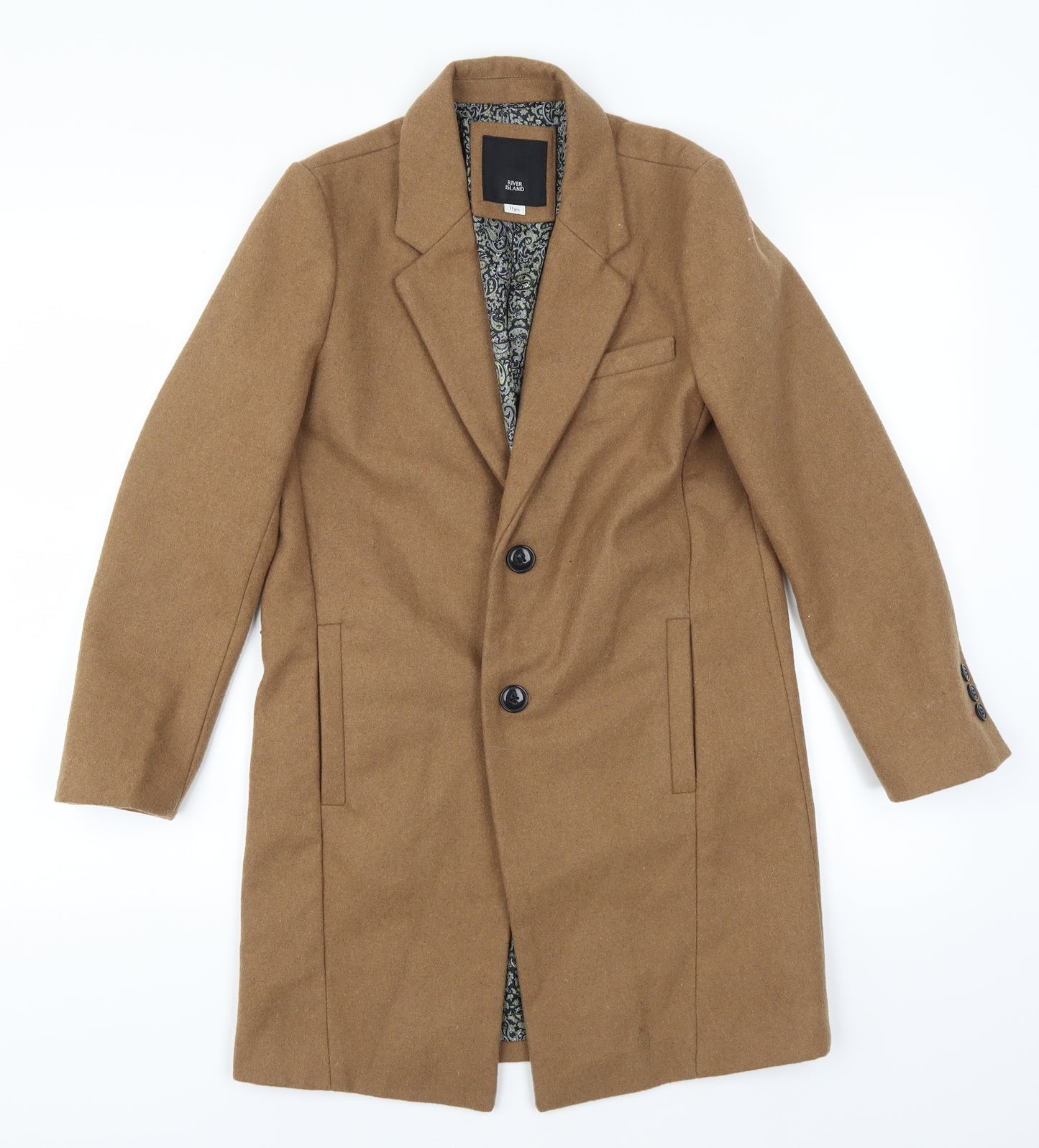 River Island Girls Brown   Pea Coat Coat Size 11 Years