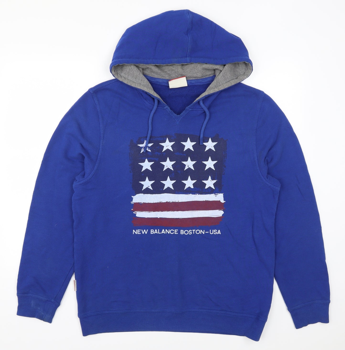 New Balance Mens Blue   Pullover Hoodie Size L  - American Flag