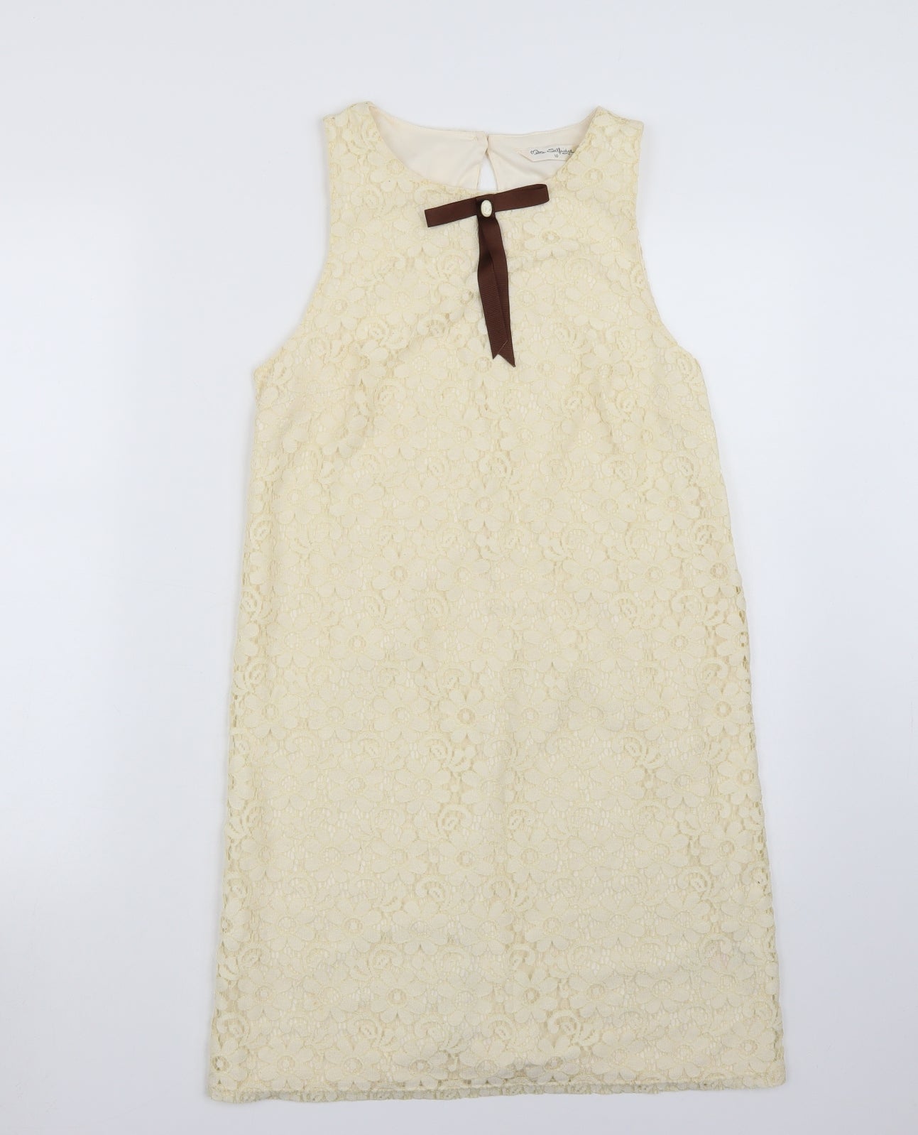 Miss Selfridge Womens Beige   A-Line  Size 10