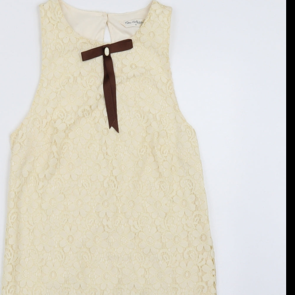 Miss Selfridge Womens Beige   A-Line  Size 10