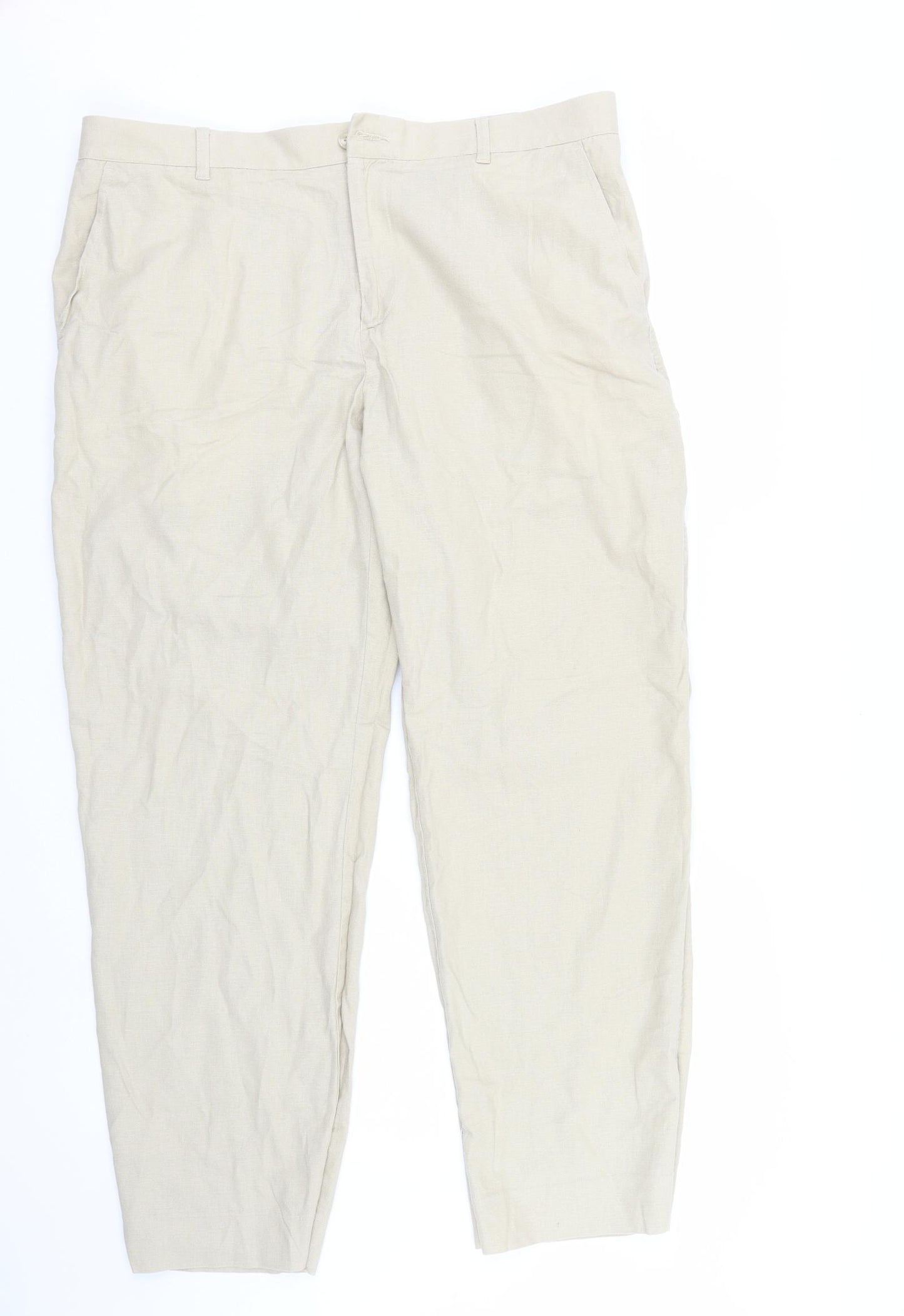 Marks and Spencer Womens Beige   Trousers  Size 36 L29 in
