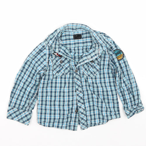 H&M Boys Blue   Basic Button-Up Size 2-3 Years